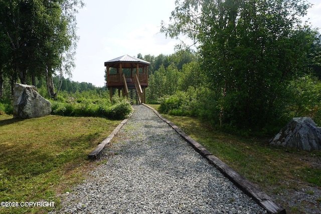 surrounding community featuring a gazebo and stairway