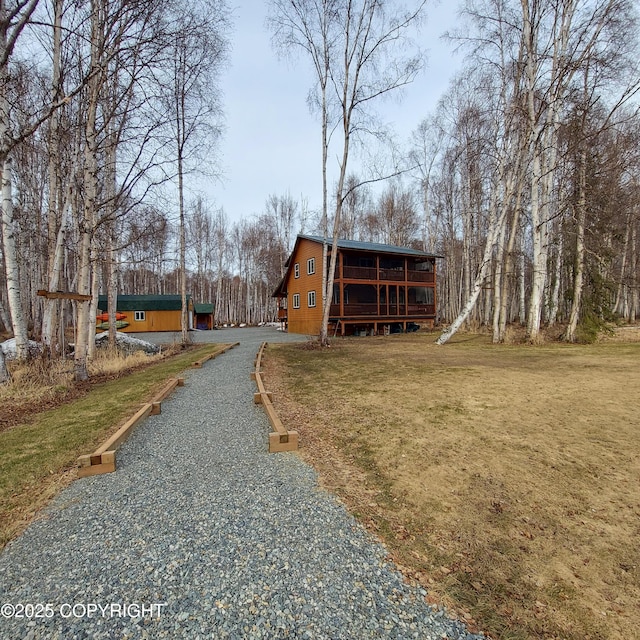 exterior space featuring driveway