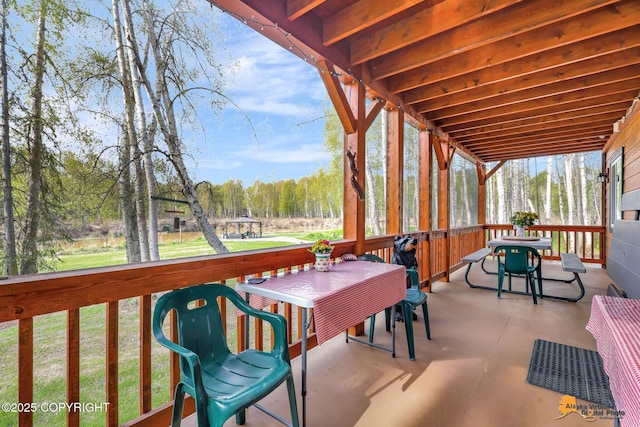 49635 S Hunter Dr, Willow, AK 99688 - view of patio / terrace featuring outdoor dining space