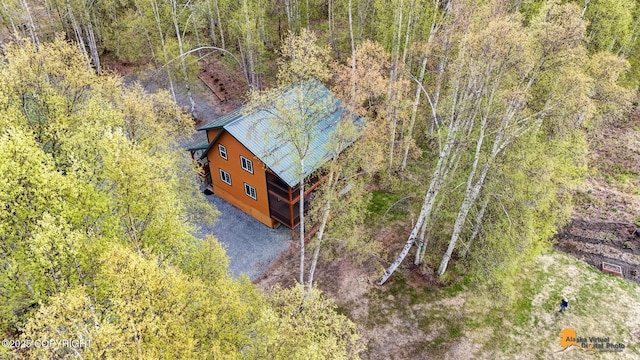 49635 S Hunter Dr, Willow, AK 99688 - view from above of property featuring a heavily wooded area