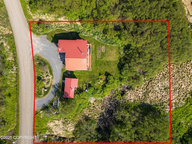 2435 Paradise Pl, Homer, AK 99603 - aerial view of property and surrounding area featuring property parcel outlined