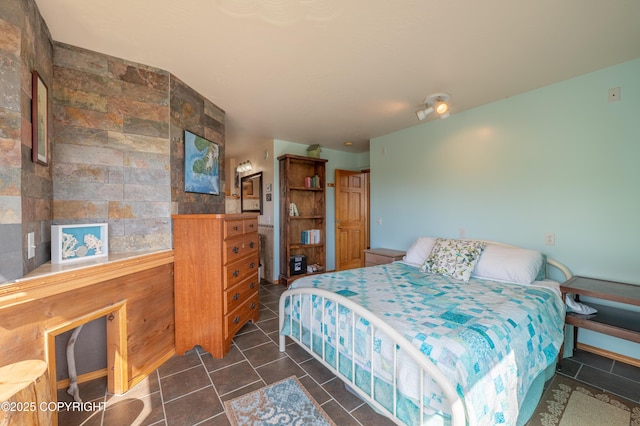 2435 Paradise Pl, Homer, AK 99603 - bedroom with dark tile patterned floors