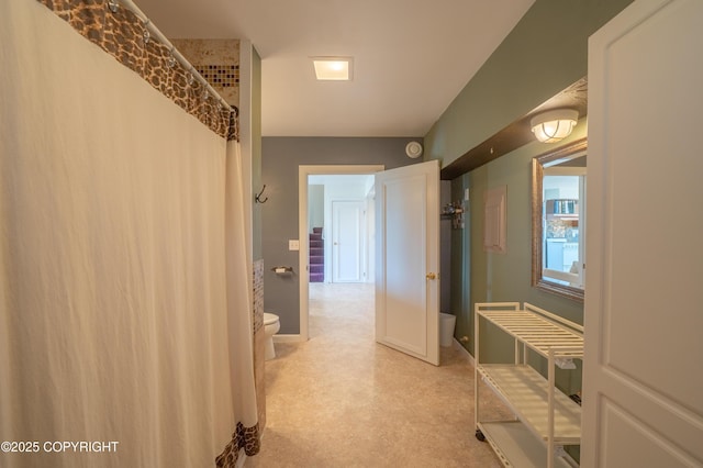 2435 Paradise Pl, Homer, AK 99603 - full bath featuring toilet and a shower with shower curtain