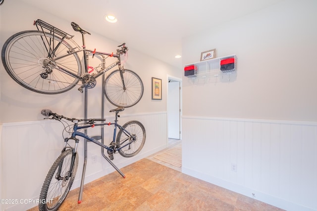 437 W Fairview Ave, Homer, AK 99603 - garage with wainscoting and recessed lighting