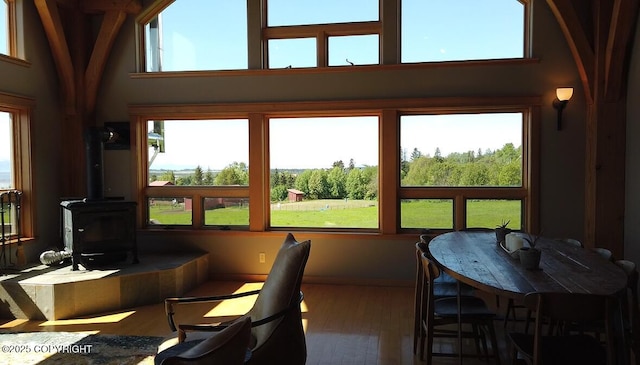 41345 Alan St, Homer, AK 99603 - sunroom with a wood stove