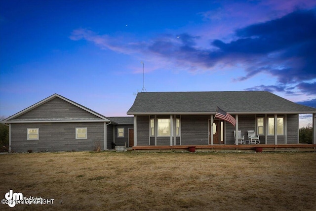 view of front of home featuring covered porch