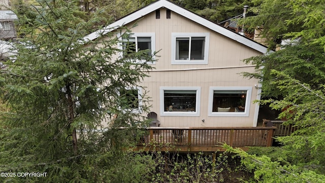exterior space featuring a deck