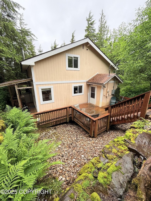 12399 Blackberry Ln, Ketchikan, AK 99901 - rear view of house featuring a deck