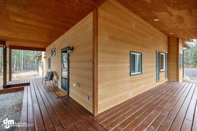 view of wooden deck