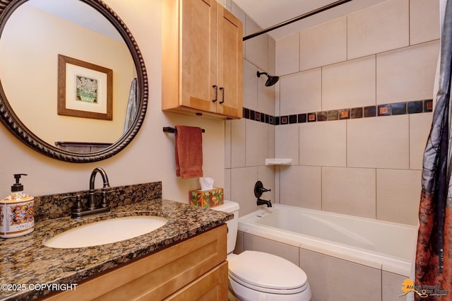 16900 Ransom Ridge Rd, Anchorage, AK 99516 - bathroom featuring shower / bathtub combination with curtain and vanity