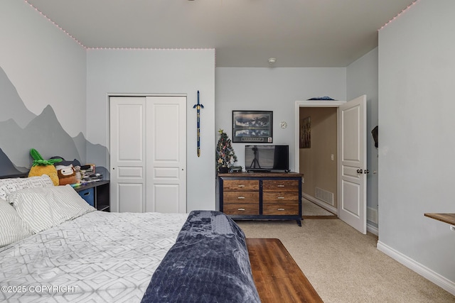 3604 N Copperspike St, Wasilla, AK 99623 - carpeted bedroom with baseboards and a closet