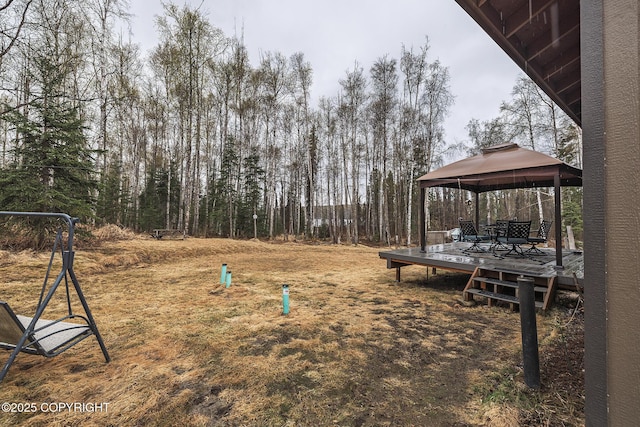 3604 N Copperspike St, Wasilla, AK 99623 - view of yard featuring a gazebo and a deck