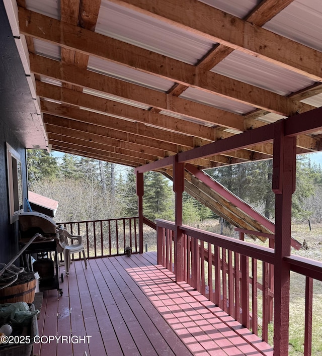 63531 Jessica G Ct, Ninilchik, AK 99639 - wooden deck featuring grilling area