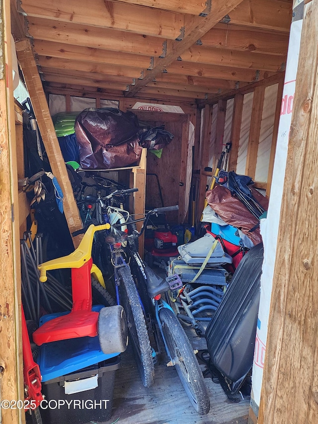 view of storage room
