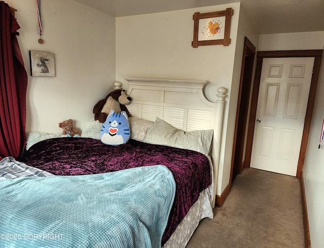 bedroom with carpet