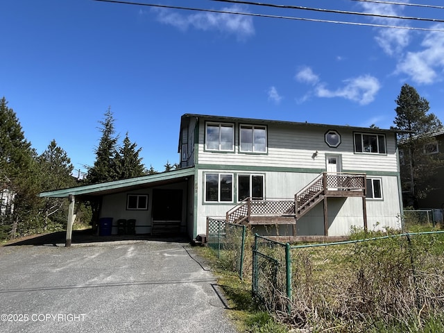 603 Rambler St, Petersburg, AK 99833 - view of front of house with driveway and an attached carport