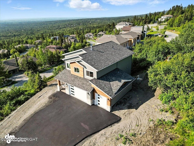 6485 Prominence Pointe Dr, Anchorage, AK 99516 - aerial view of residential area featuring a forest