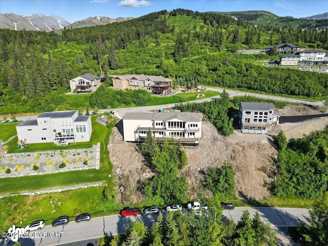 6485 Prominence Pointe Dr, Anchorage, AK 99516 - drone / aerial view of a forest and mountains