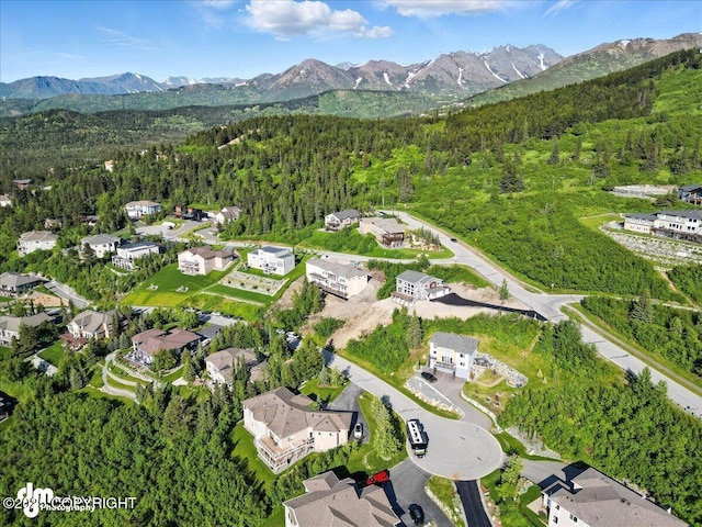 6485 Prominence Pointe Dr, Anchorage, AK 99516 - view of property location featuring a forest and mountains