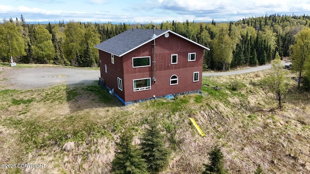 53160 Stol Rd, Clam Gulch, AK 99568 - view from above of property featuring a heavily wooded area