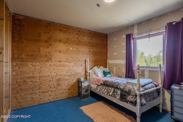 53160 Stol Rd, Clam Gulch, AK 99568 - bedroom with wood walls