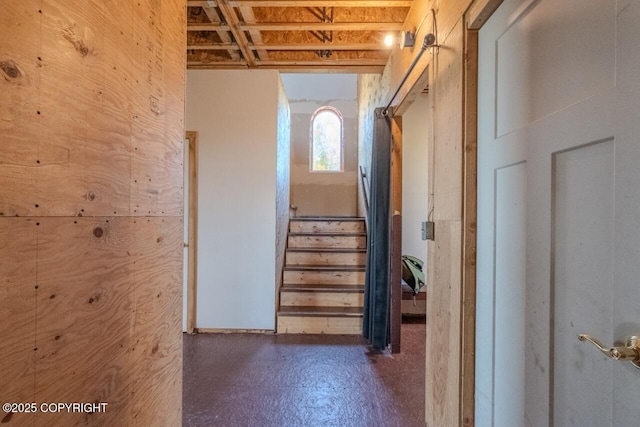 53160 Stol Rd, Clam Gulch, AK 99568 - stairway featuring concrete floors