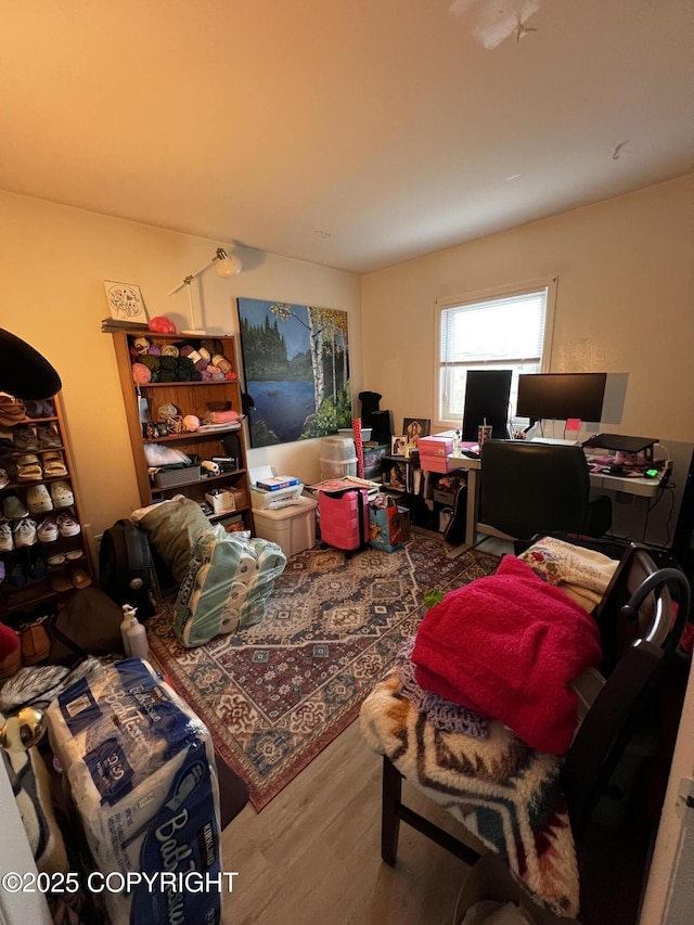 3505 Iowa St, Anchorage, AK 99517 - living area featuring wood finished floors