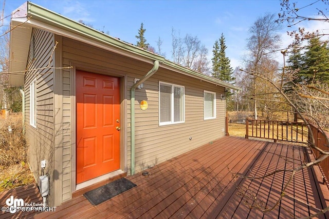 exterior space with a deck