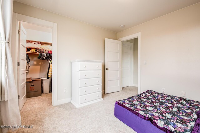 3030 E Sandman Cir, Wasilla, AK 99654 - bedroom featuring carpet flooring, a spacious closet, and a closet