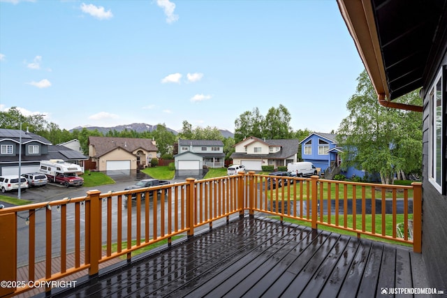 800 Howard Cir, Anchorage, AK 99504 - deck with a residential view and a mountain view