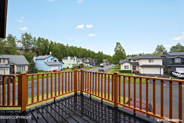 800 Howard Cir, Anchorage, AK 99504 - deck featuring a residential view and a garage