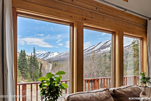 3915 Hiland Rd, Eagle River, AK 99577 - doorway with a mountain view