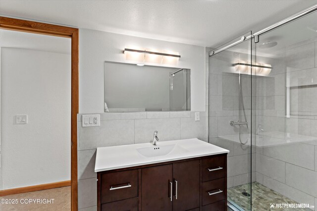 3915 Hiland Rd, Eagle River, AK 99577 - full bath featuring vanity and a shower stall