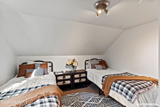 3915 Hiland Rd, Eagle River, AK 99577 - bedroom featuring lofted ceiling and carpet flooring
