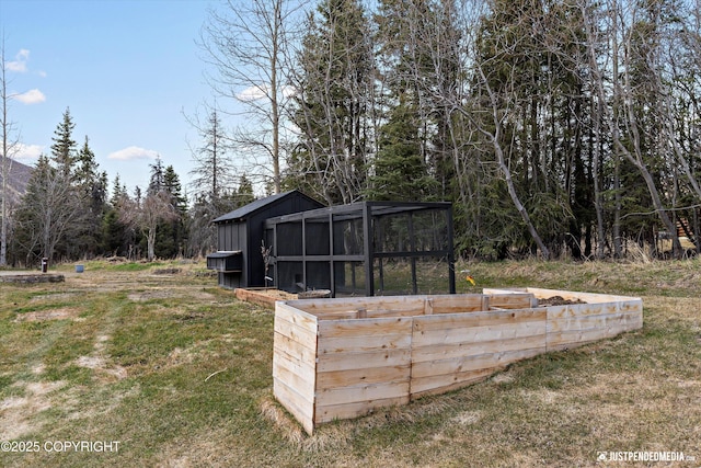 3915 Hiland Rd, Eagle River, AK 99577 - view of yard featuring an outbuilding and exterior structure