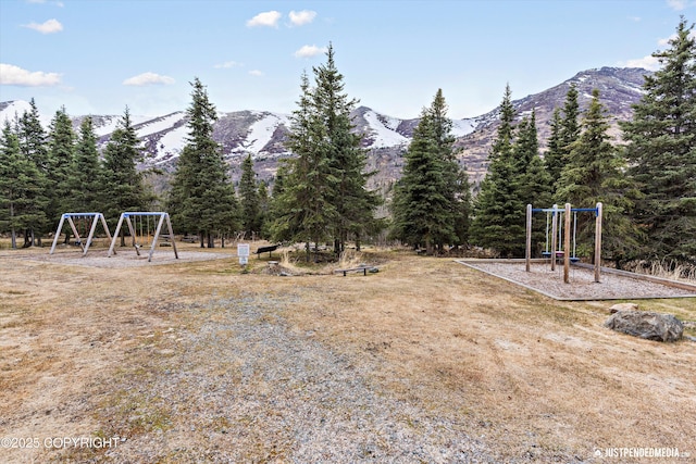 3915 Hiland Rd, Eagle River, AK 99577 - view of yard featuring a mountain view