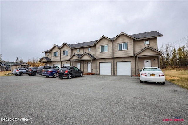 view of property with a garage