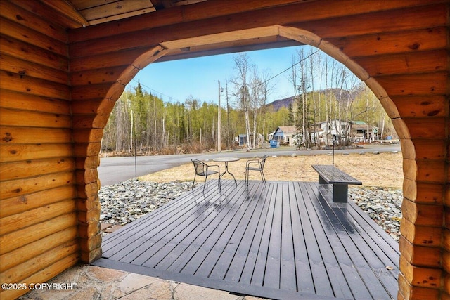 17720 Werre St, Chugiak, AK 99567 - wooden deck featuring a mountain view