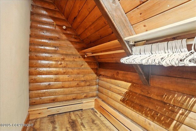 17720 Werre St, Chugiak, AK 99567 - detailed view of rustic walls and wood finished floors