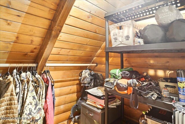 17720 Werre St, Chugiak, AK 99567 - bedroom with rustic walls