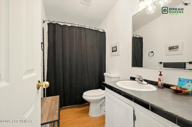 1900 N Green Forest Dr, Palmer, AK 99645 - full bathroom with vanity and wood finished floors
