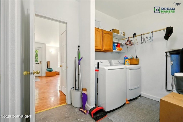 1900 N Green Forest Dr, Palmer, AK 99645 - laundry room with cabinet space and washer and clothes dryer