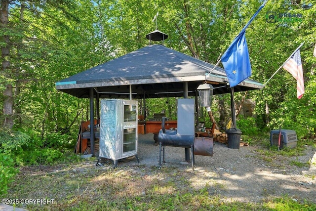 1900 N Green Forest Dr, Palmer, AK 99645 - view of patio featuring a gazebo