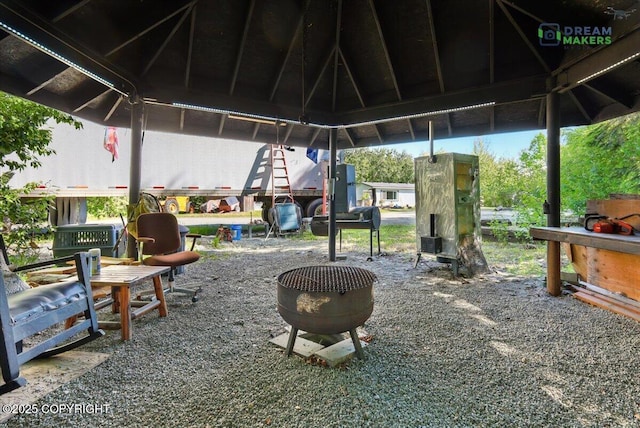 1900 N Green Forest Dr, Palmer, AK 99645 - view of patio / terrace with a gazebo