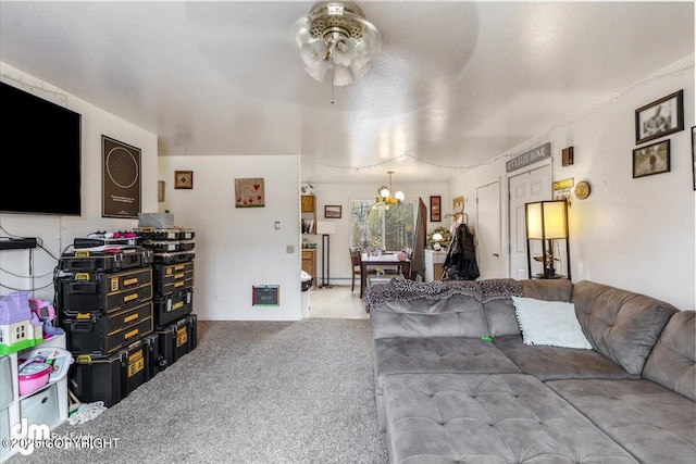 2601 E Quiet Cir, Wasilla, AK 99654 - living area featuring an inviting chandelier and carpet