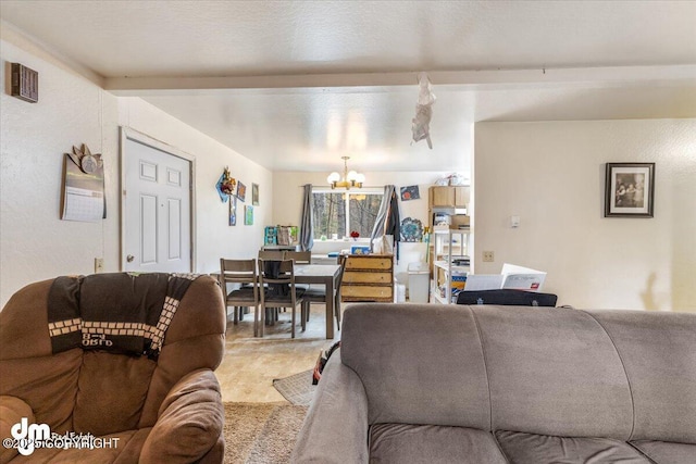 2601 E Quiet Cir, Wasilla, AK 99654 - living room featuring visible vents and a notable chandelier