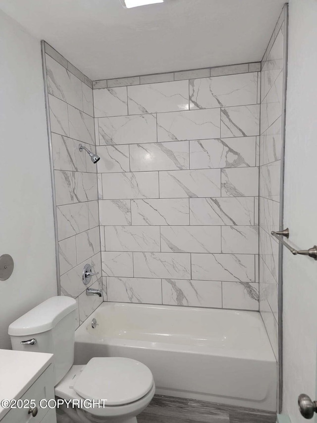 2601 E Quiet Cir, Wasilla, AK 99654 - full bathroom with toilet, bathing tub / shower combination, and vanity