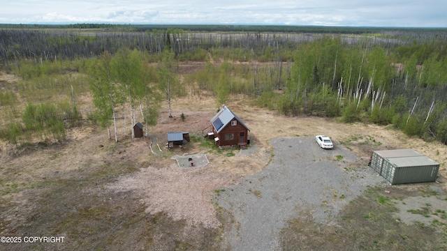 aerial view of sparsely populated area