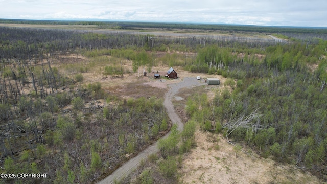 aerial view of sparsely populated area