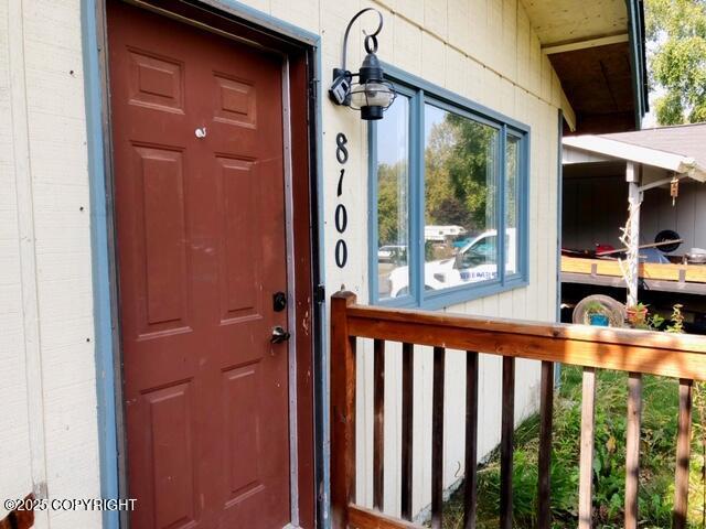 view of doorway to property